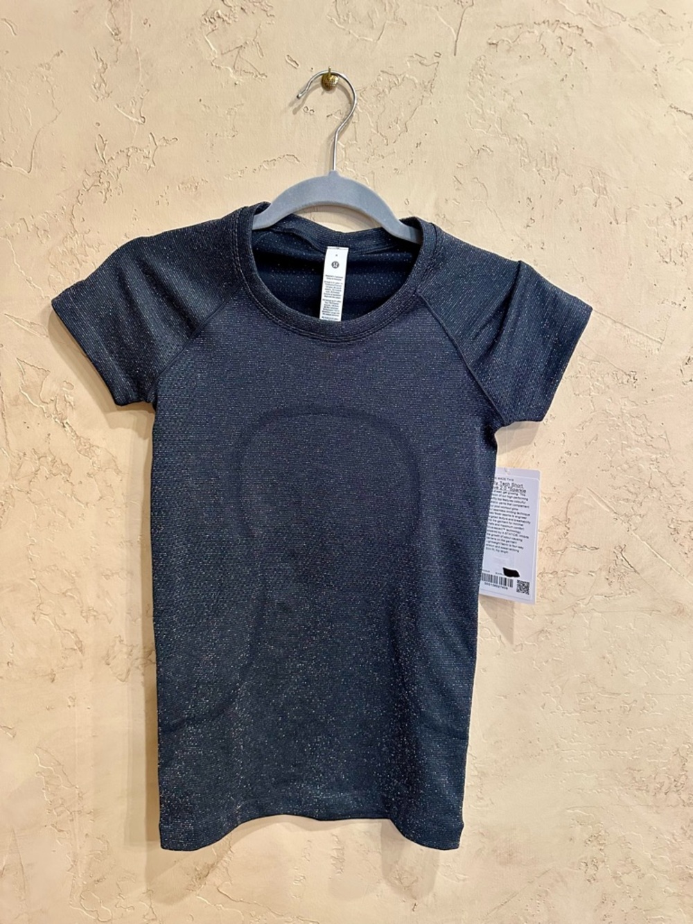 NWT Lululemon Black Rainbow Lurex Tee